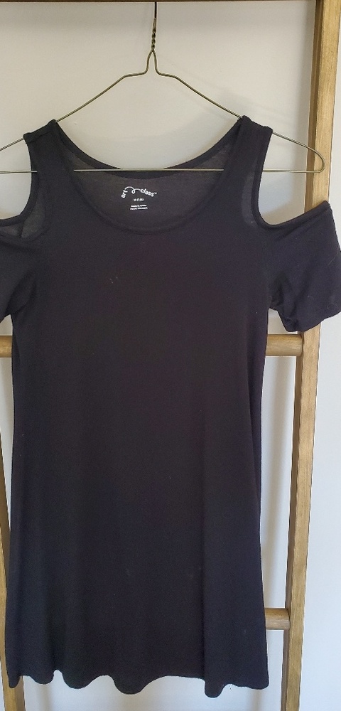 Black off the shoulder dress